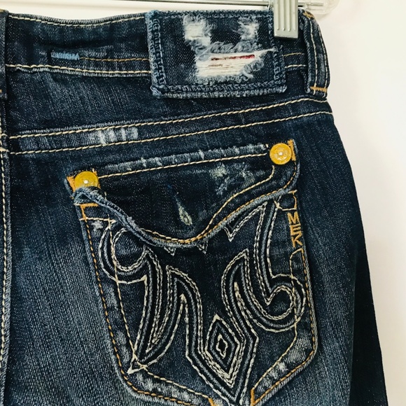 MEK Jeans Mek Denim Oaxaca Boot Cut Jeans Distressed Buckle Poshmark